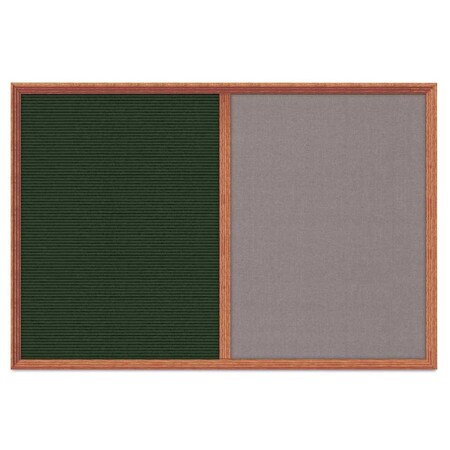 United Visual Products Enclosed Corkboard, 1 Door, 60"x36", 4" Fra, UV3424-GOLD-BUFF UV3424-GOLD-BUFF